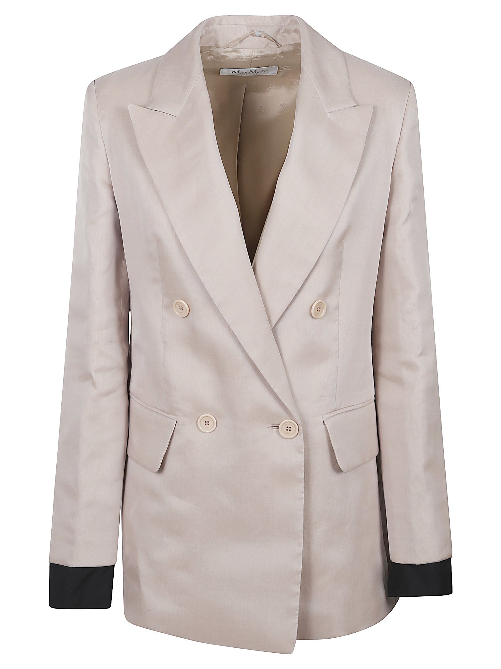 Tailored Double-Breasted Blazer with Wide Lapels