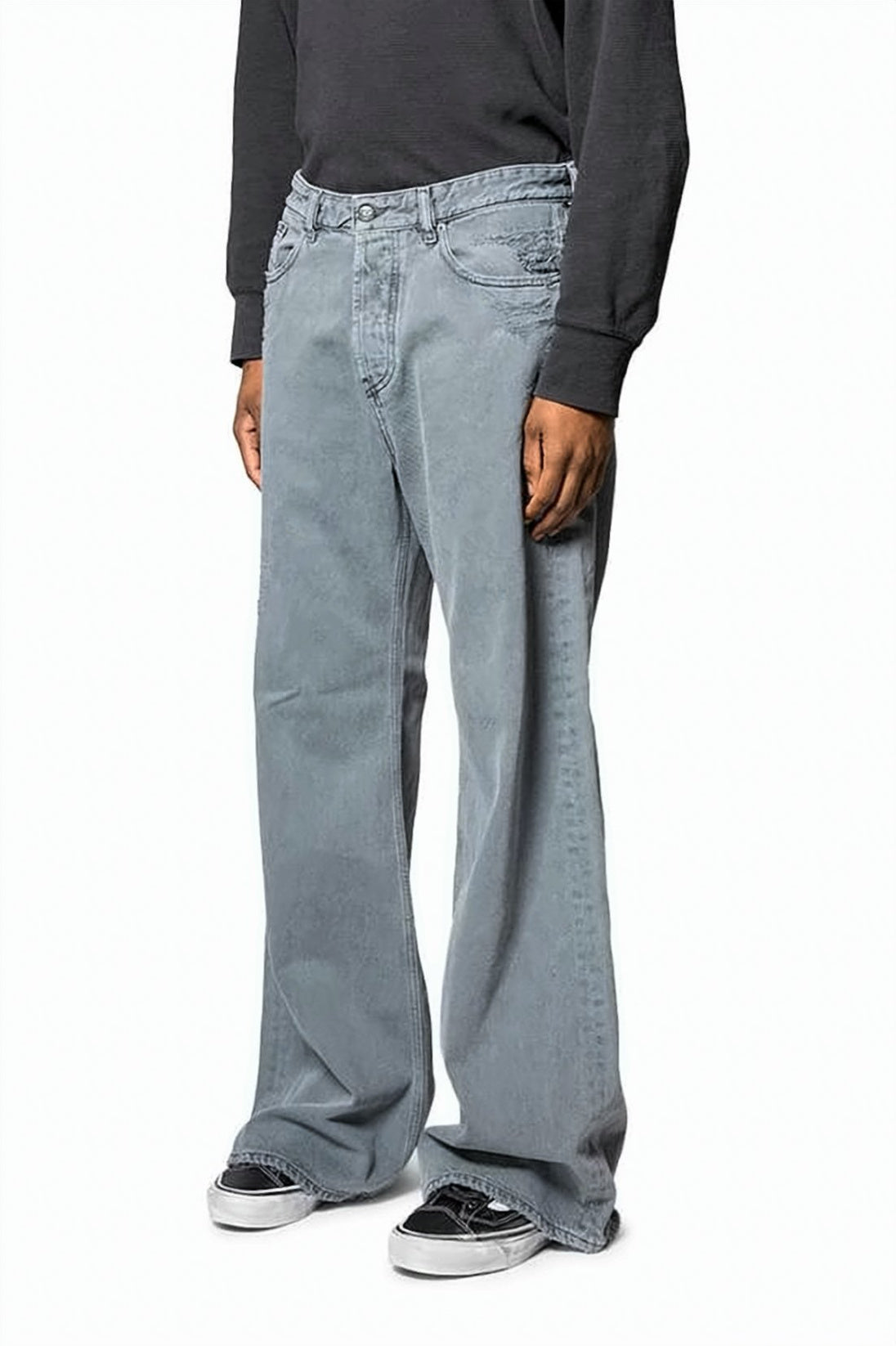 Wide-Leg Denim Pants