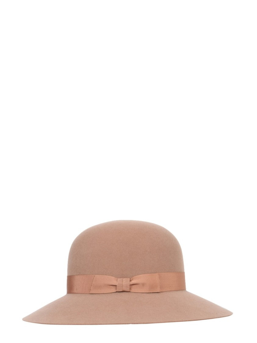 Wide-Brim Hat With Ribbon Band