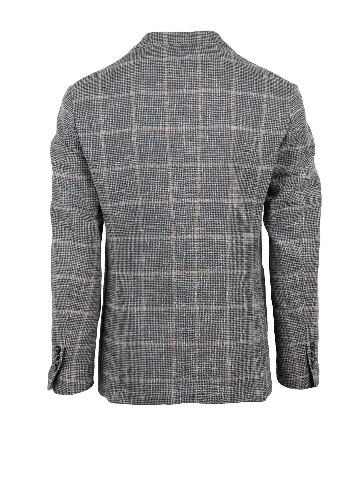 Grey Cotton Silk Fitted Jacket