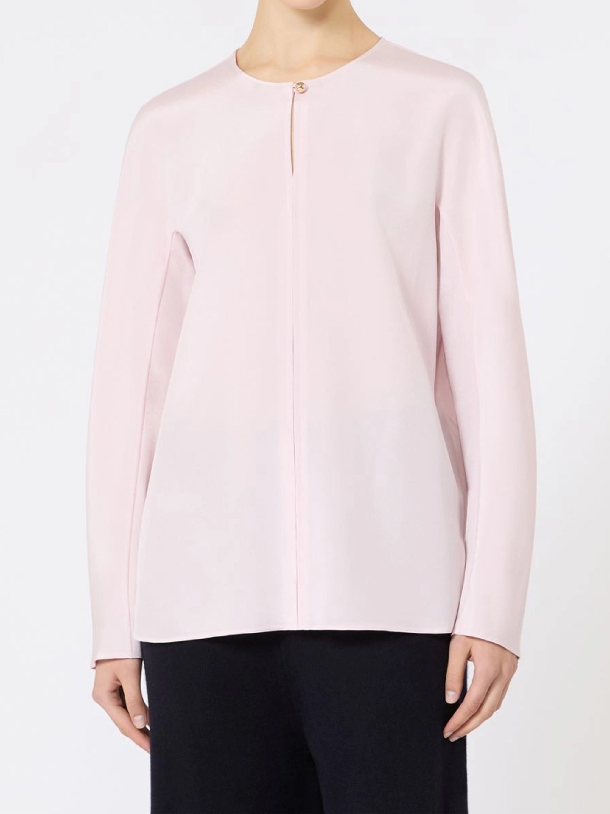 Pink Mitico Long-Sleeved Minimalist Top