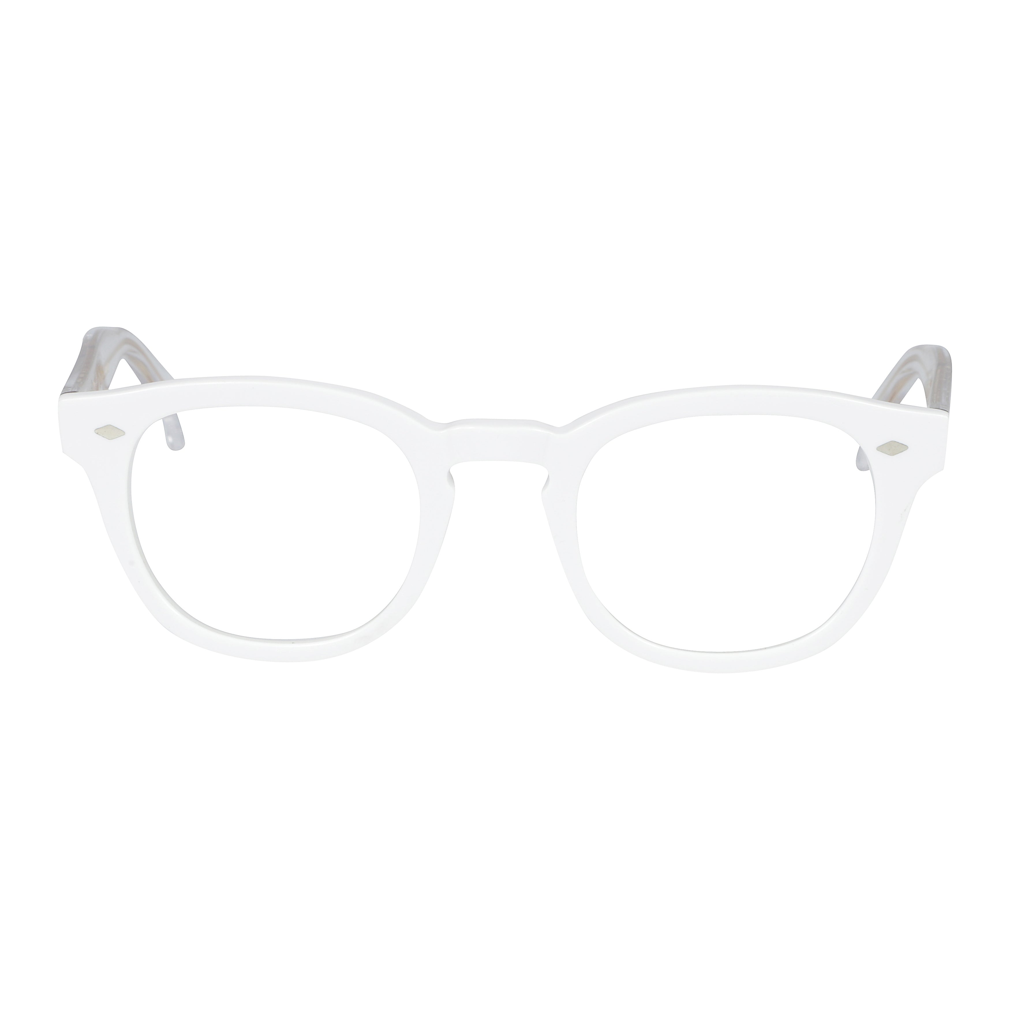 Jolly Cal 49 Translucent White Rounded Square Eyeglasses
