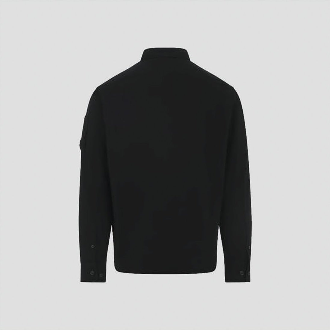 Long-Sleeve Shirt with Classic Collar and Circular Lens Detail