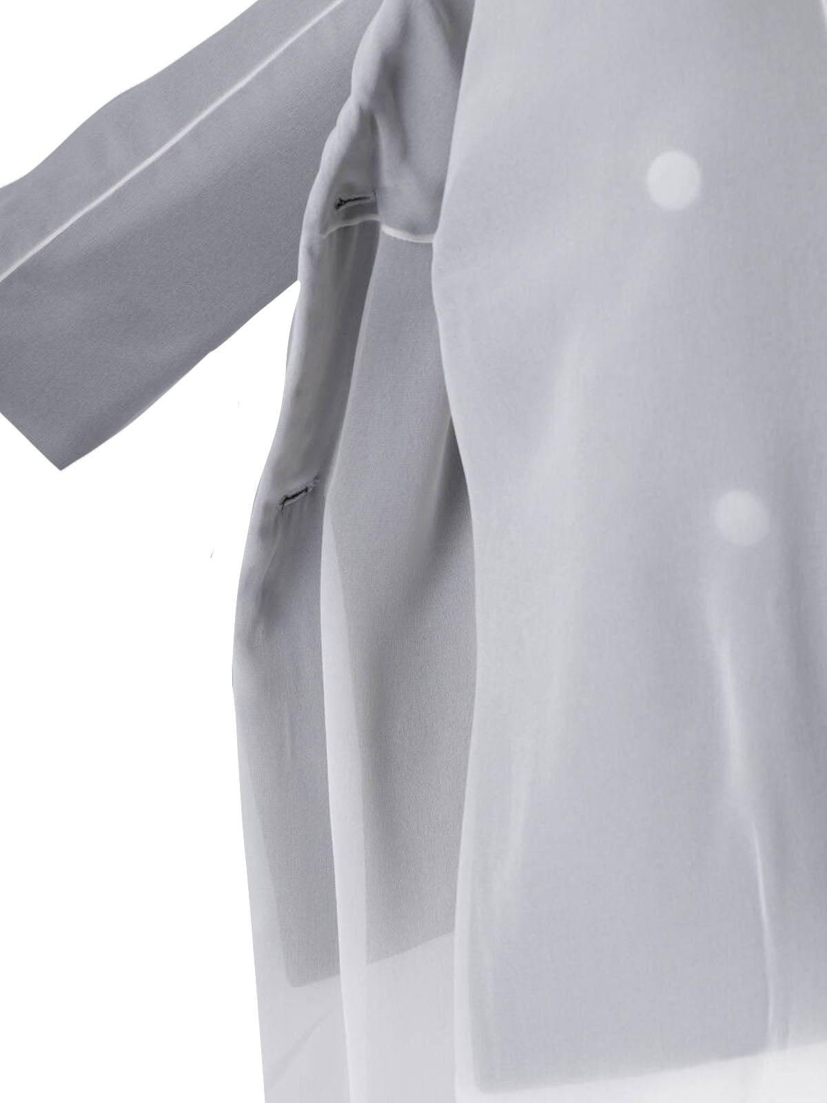 White Tailored Two-Tone Maxi Dress