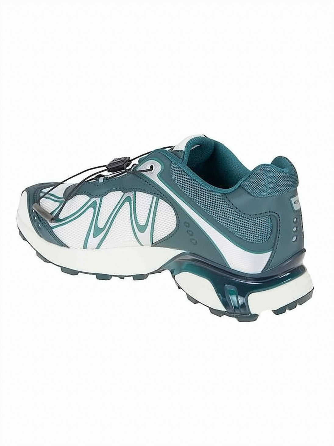 Low-Profile Sneakers With Teal Overlays And Rugged Sole