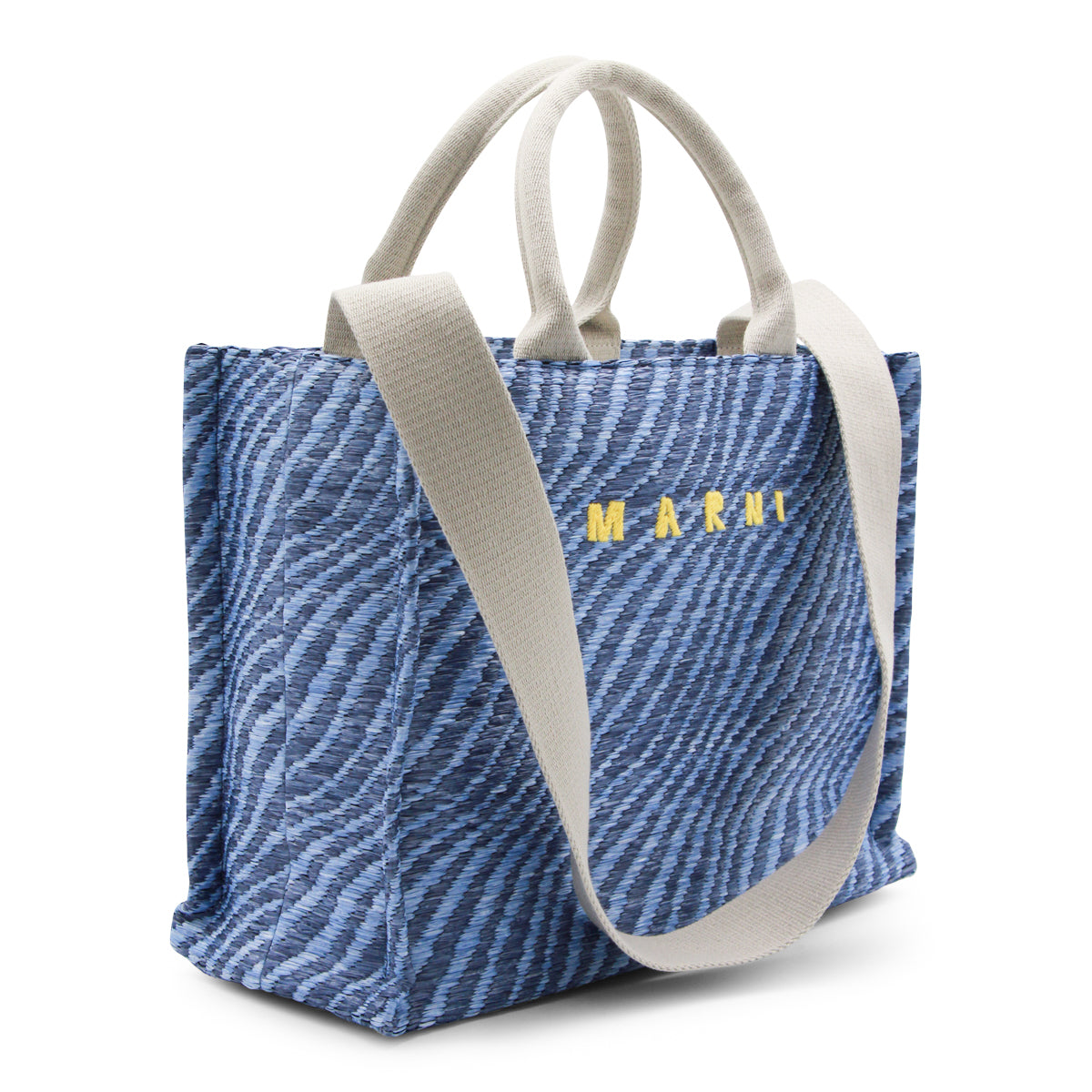 Blue Patterned Tote Bag