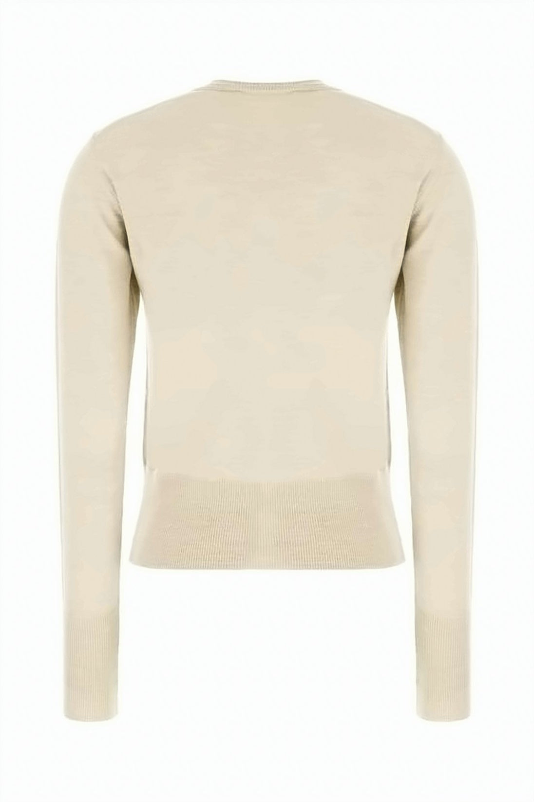 Cropped Knit Cardigan With Wooden Buttons And Emblem