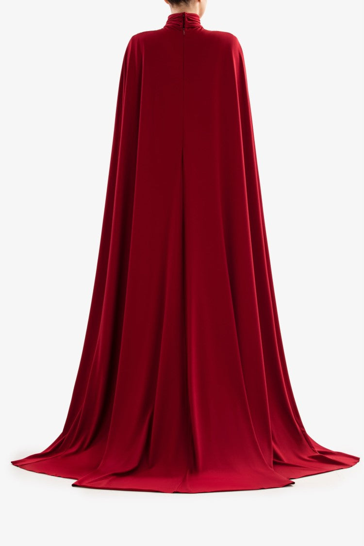 Jersey Dress With Cape