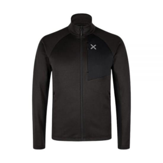 Full-Zip Black Jacket With High Collar And Fitted Silhouette