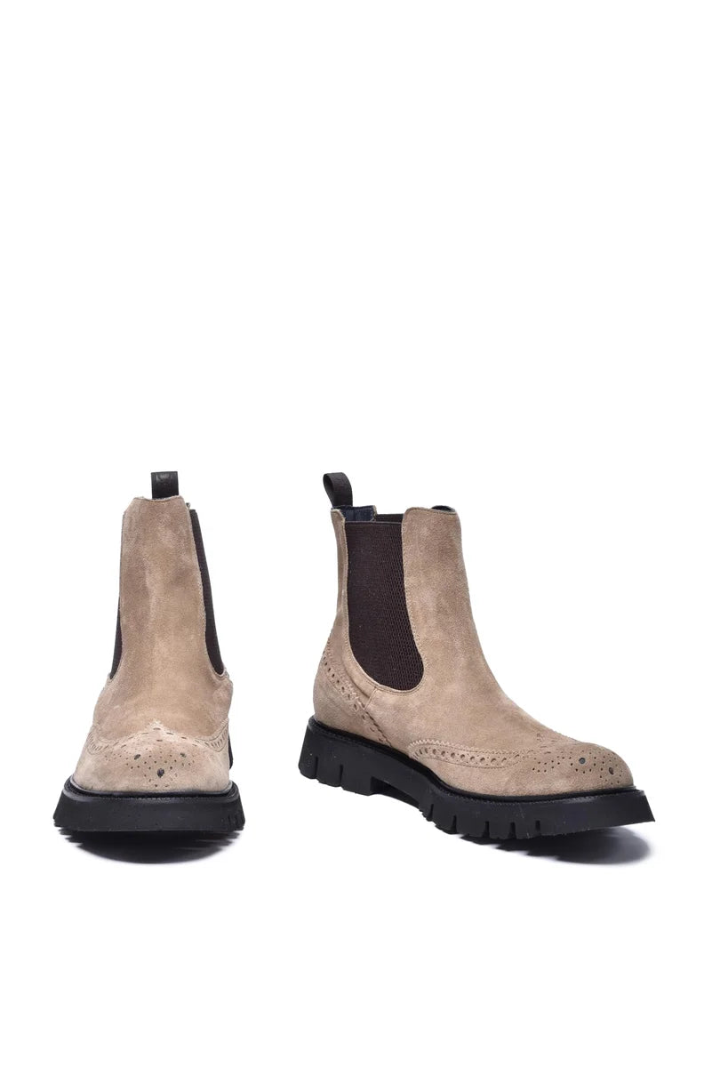Men's Suede Ankle Boots - Taupe