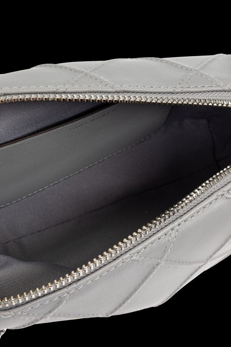 Gray Diamond Leather Camera Bag