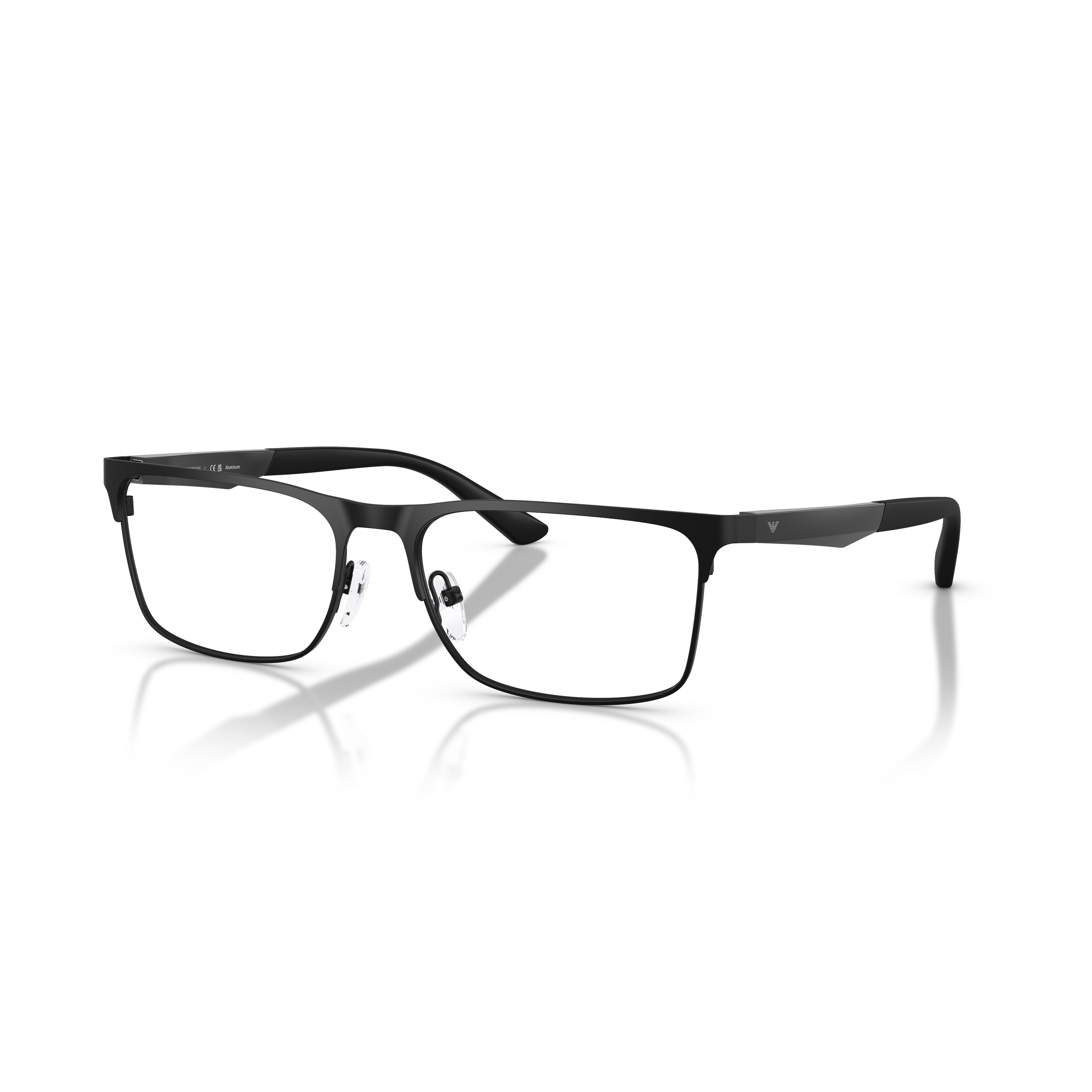 0ea1183 Matte Black Rectangular Eyeglasses with Adjustable Nose Pads
