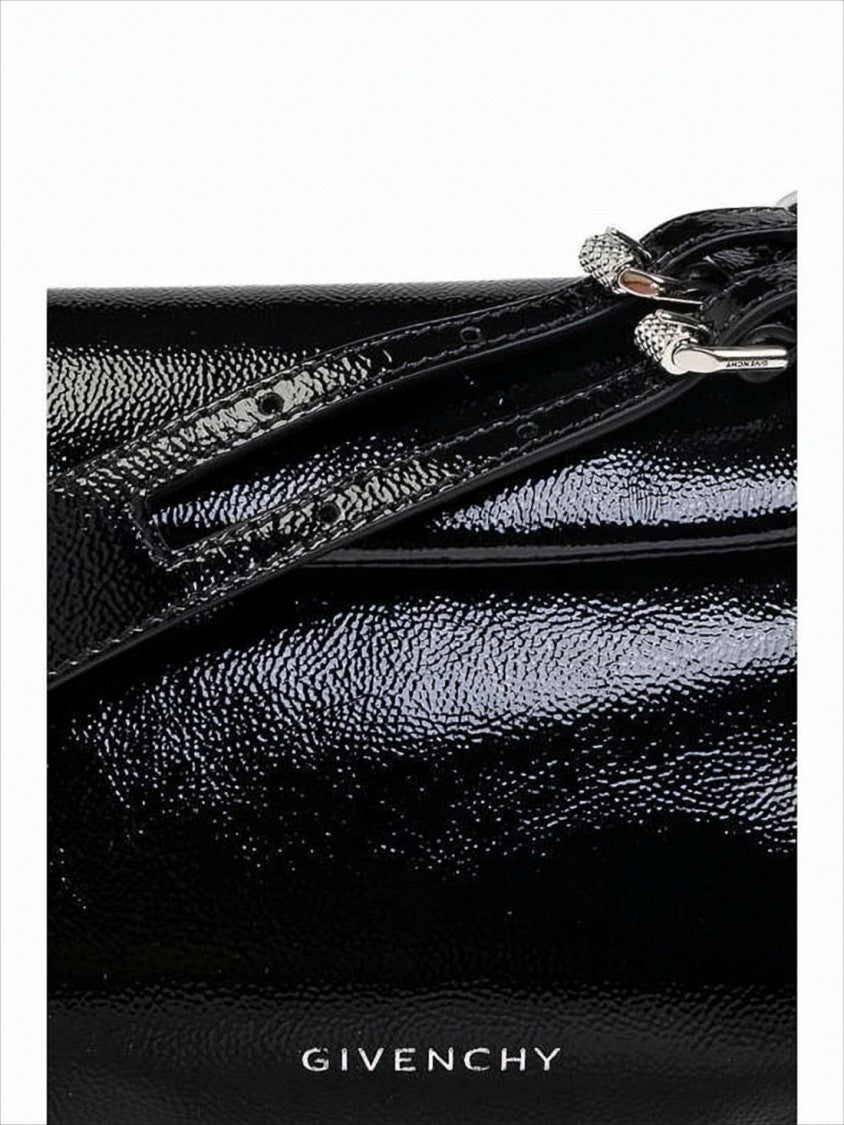 Calf Leather Shoulder Bag with Silver Hardware