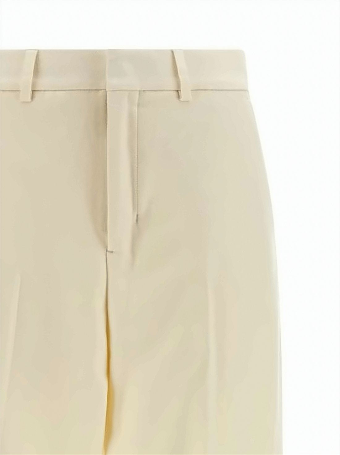 Straight-Leg Tailored Pants with Concealed Fastening