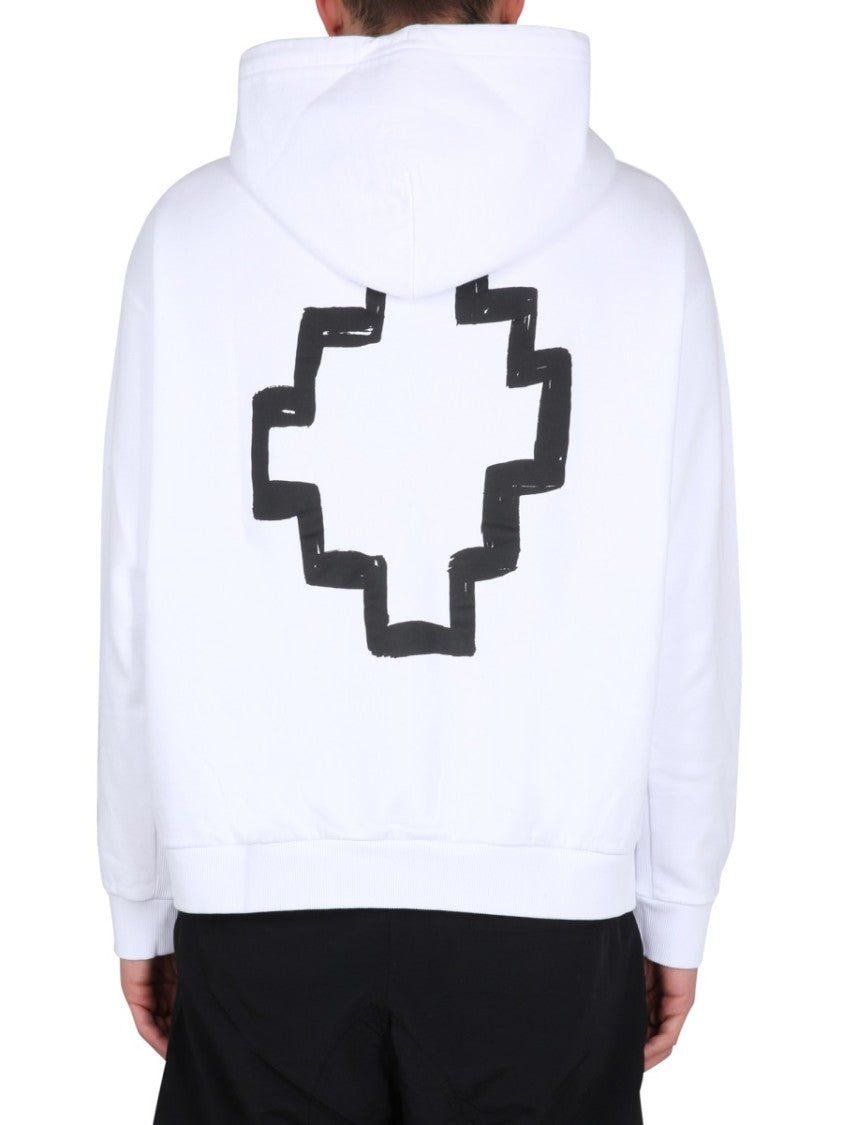 Cotton Hoodie With Drawstring Hood And Graphic Design