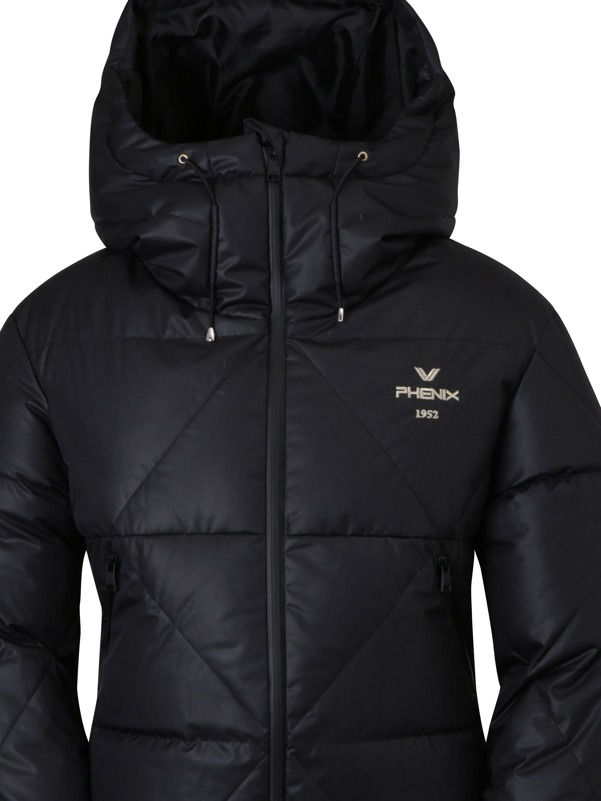 Black Diamond-Quilted Puffer Ski Jacket