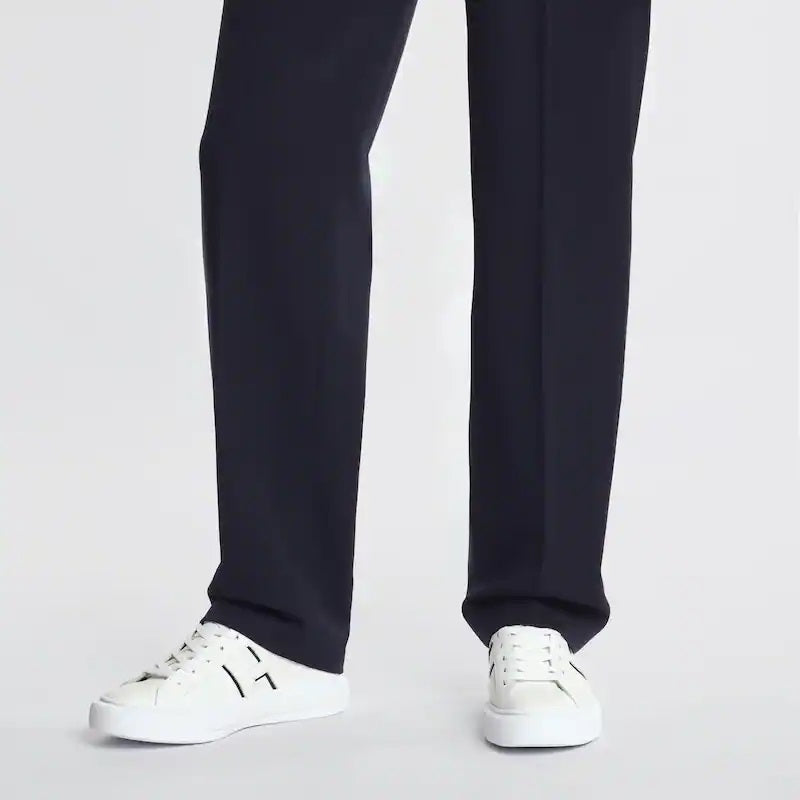 White Blue H691 Leather Sneakers