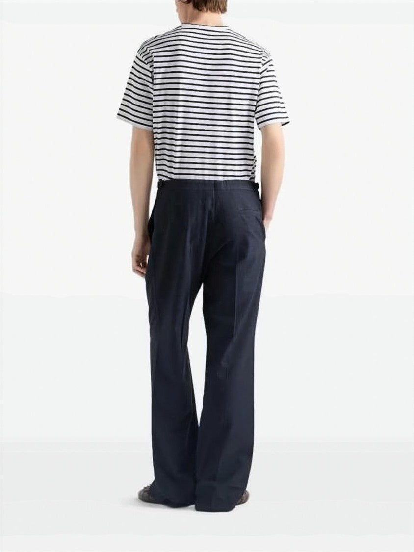 Horizontal Stripe Short-Sleeved Prada T-Shirt