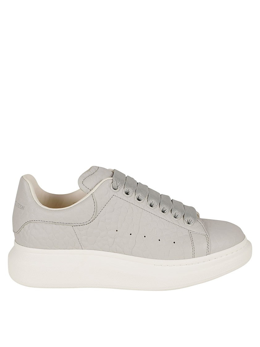 Cool Grey Dumbo Grain Leather Low-Top Sneakers