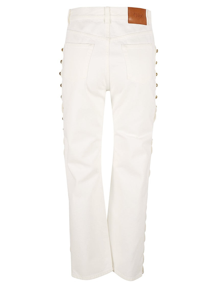 High-Waisted Straight-Leg Jeans
