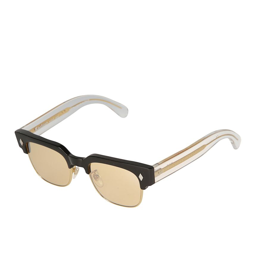 Tobako Cm Bold Black Sunglasses with Amber Tinted Lenses