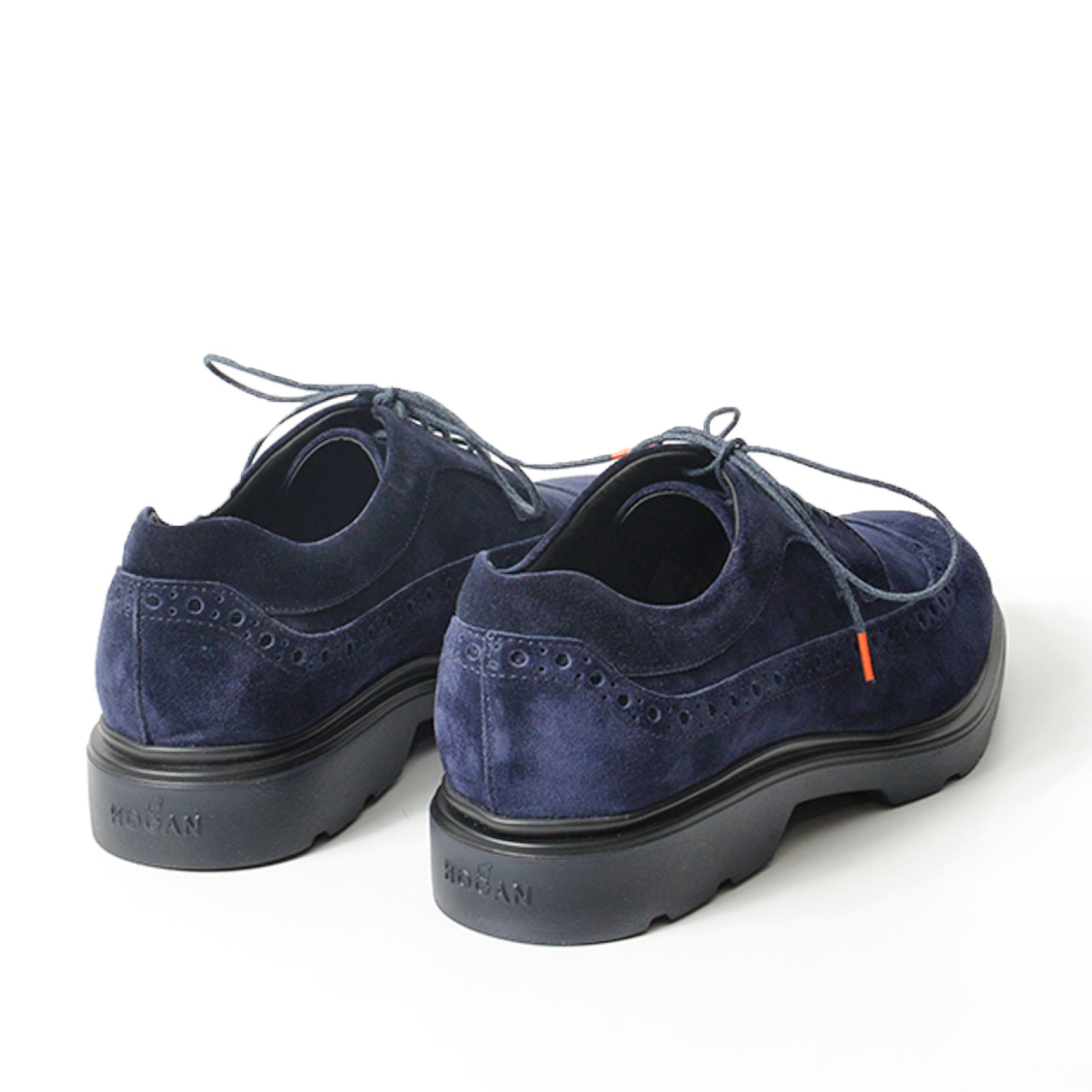 Blue Suede Derby Shoes