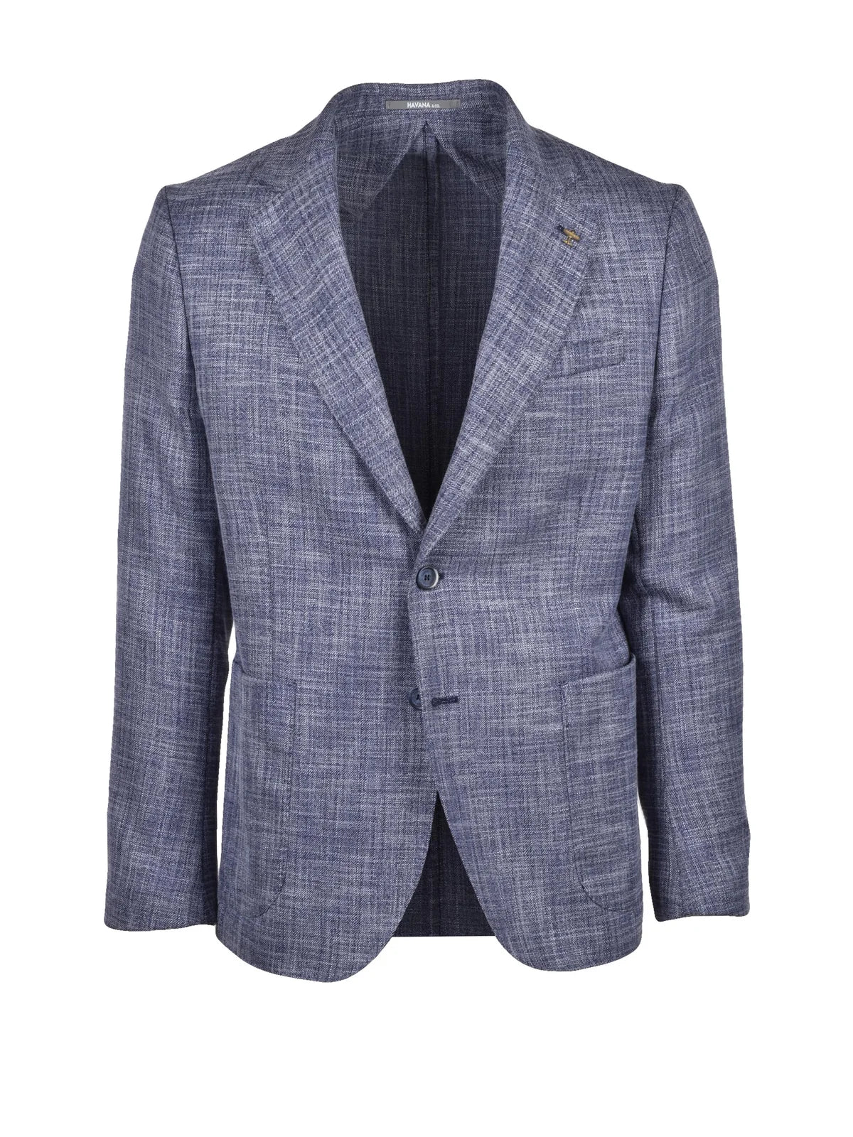 Blue Polyester Viscose Elastane Jacket