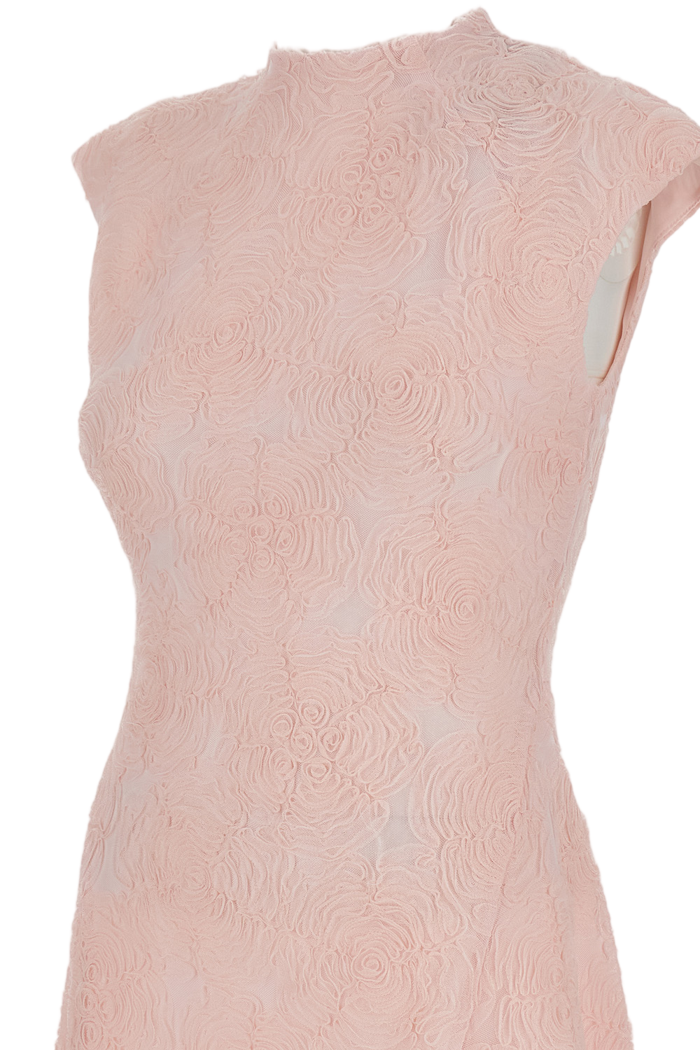 A-Line Mini Dress With High Neck