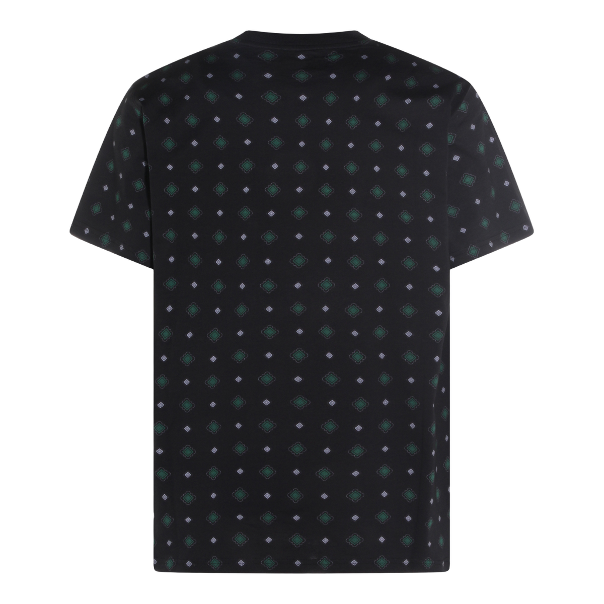Short-Sleeve T-Shirt With Teddy Bear Graphic And Diamond Pattern