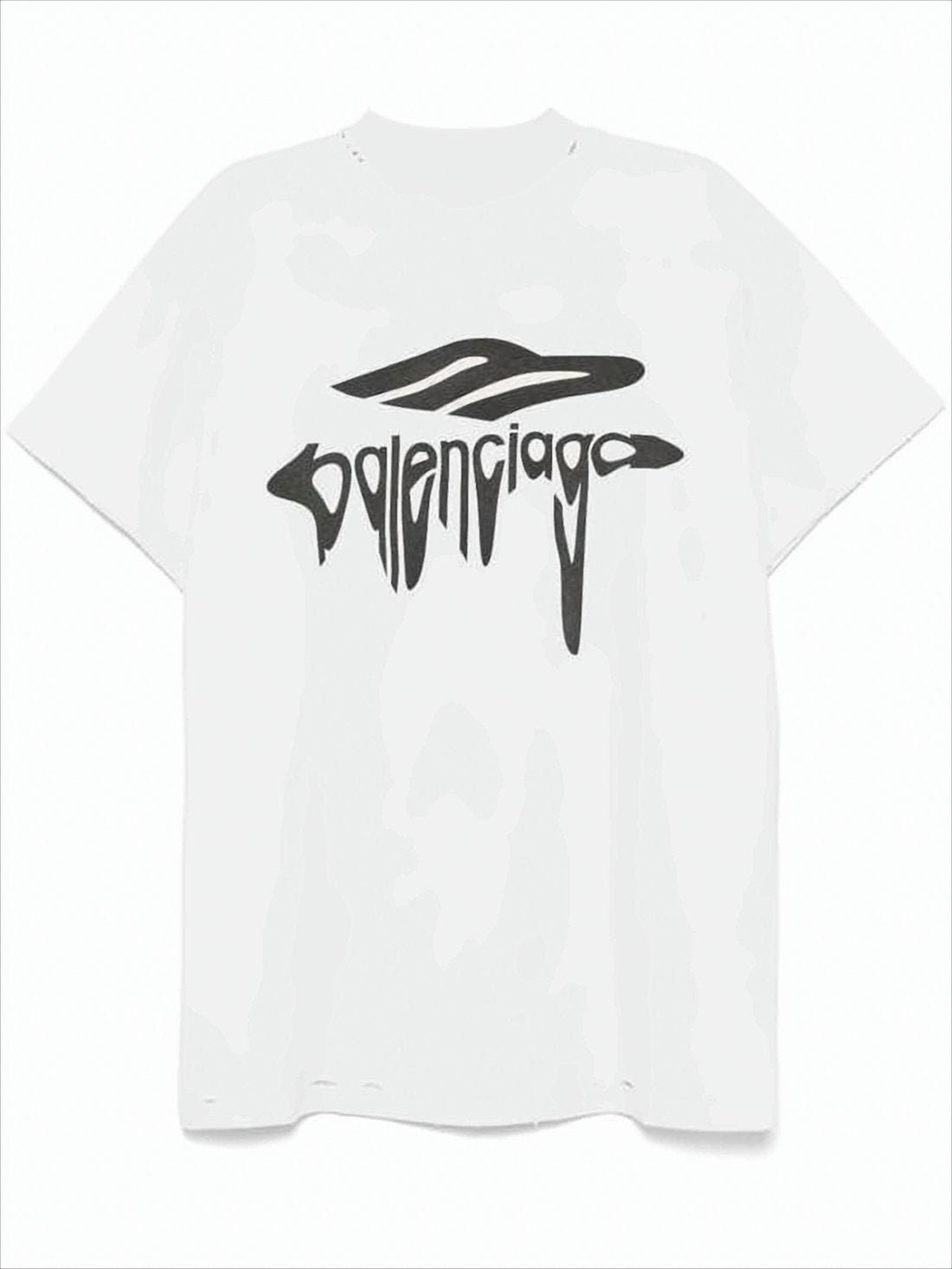Loose-Fitting Short-Sleeve T-Shirt with Abstract Graphic