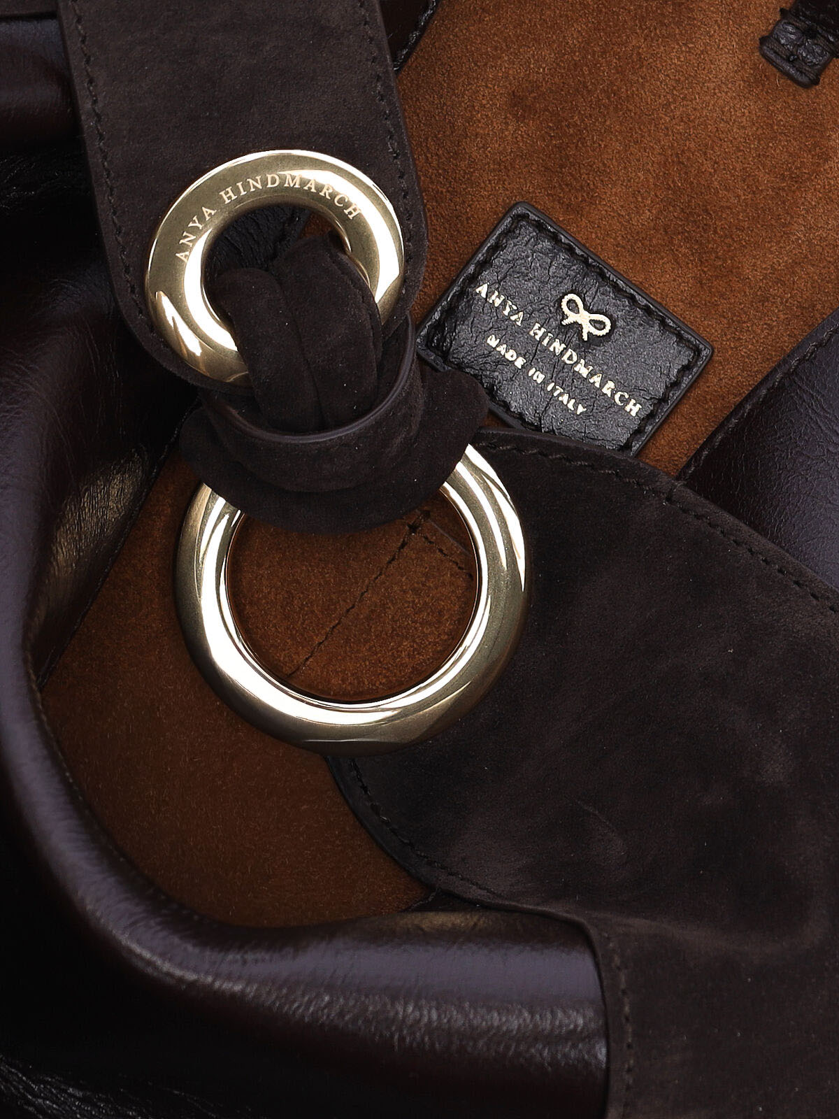 "Ringo Chesterfield" Shoulder Bag In Brown Calfskin