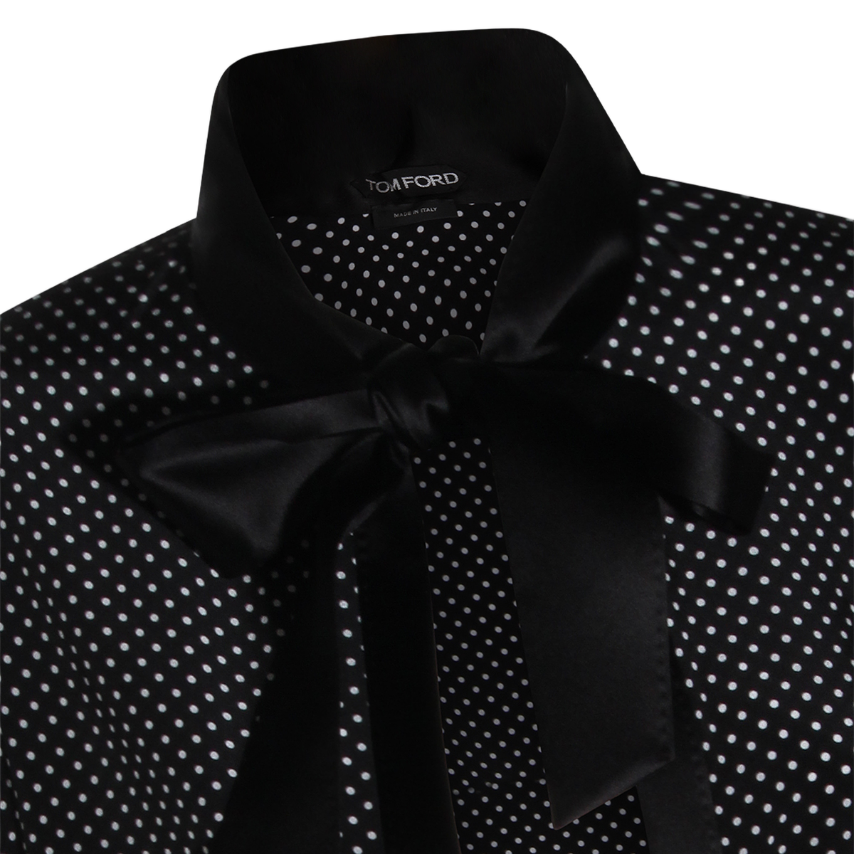 Polka Dot Long-Sleeve Blouse