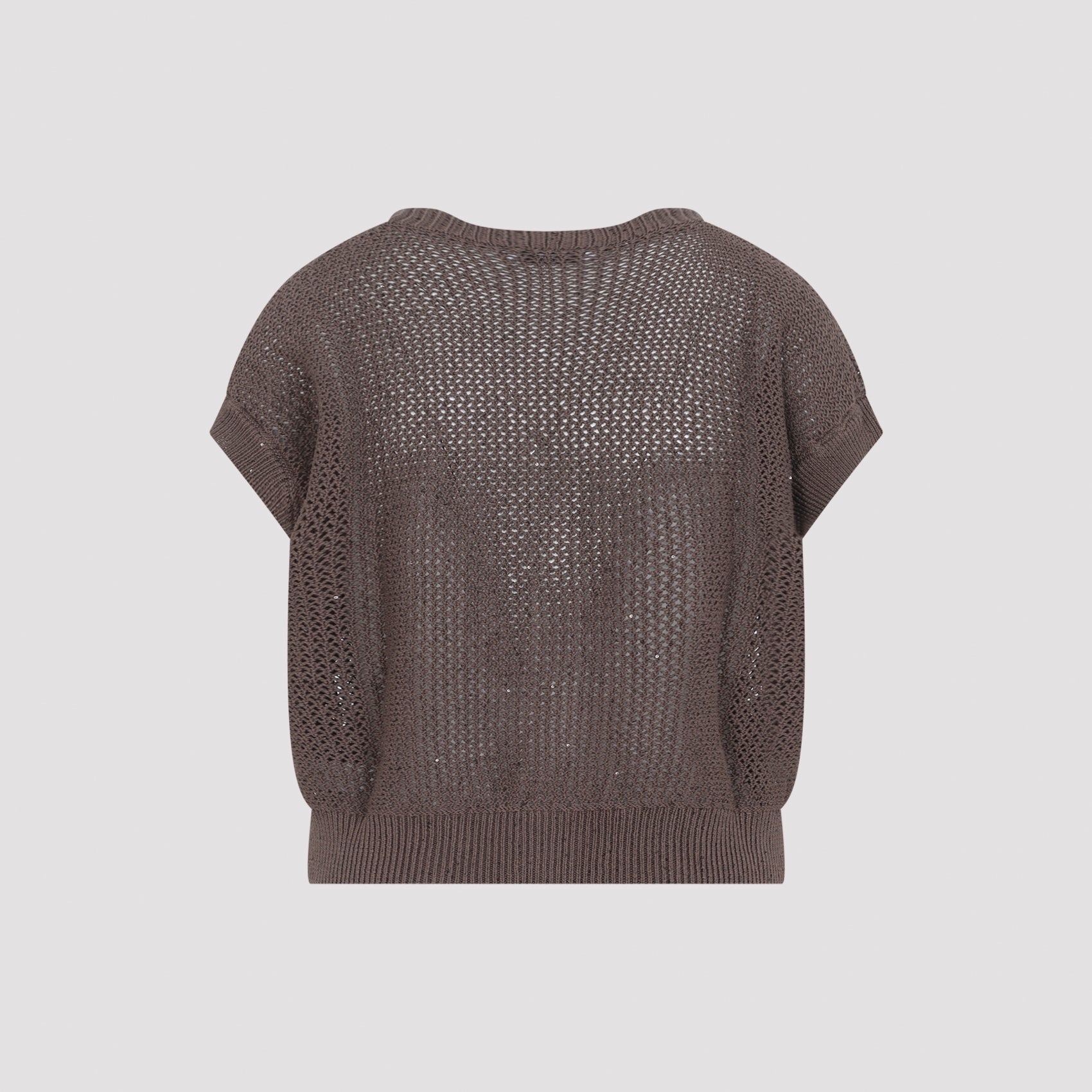 Knitted Sweater Vest With Deep V-Neckline