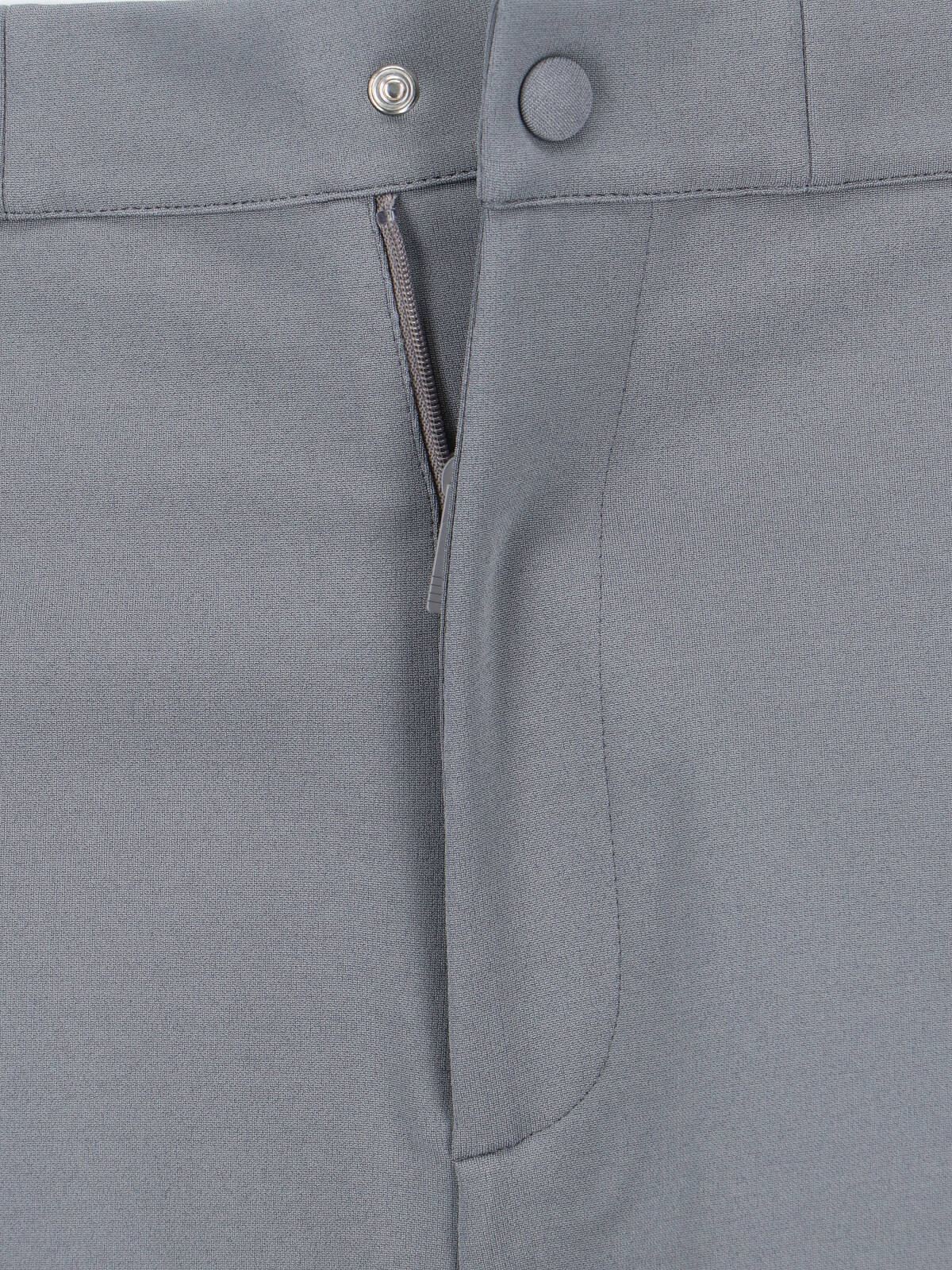 Grey 4-Bar Viscose Blend Straight Shorts