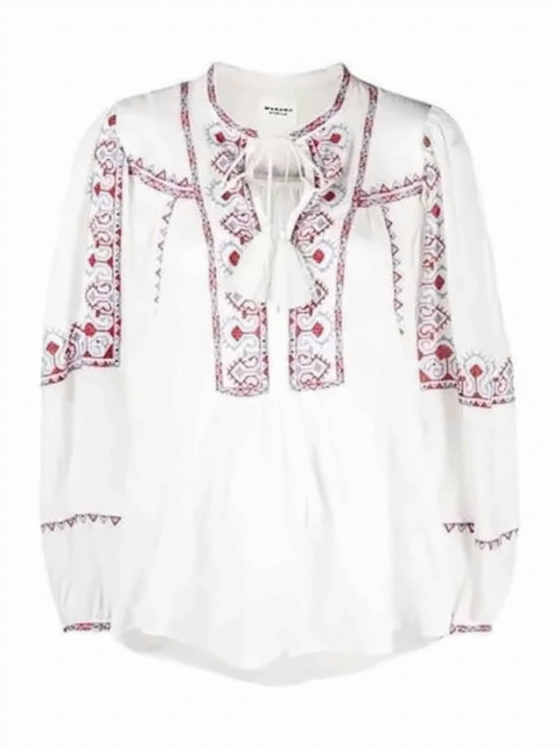 White Blouse with Embroidery