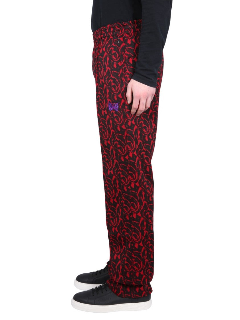 Red Pants With Logo And Pattern