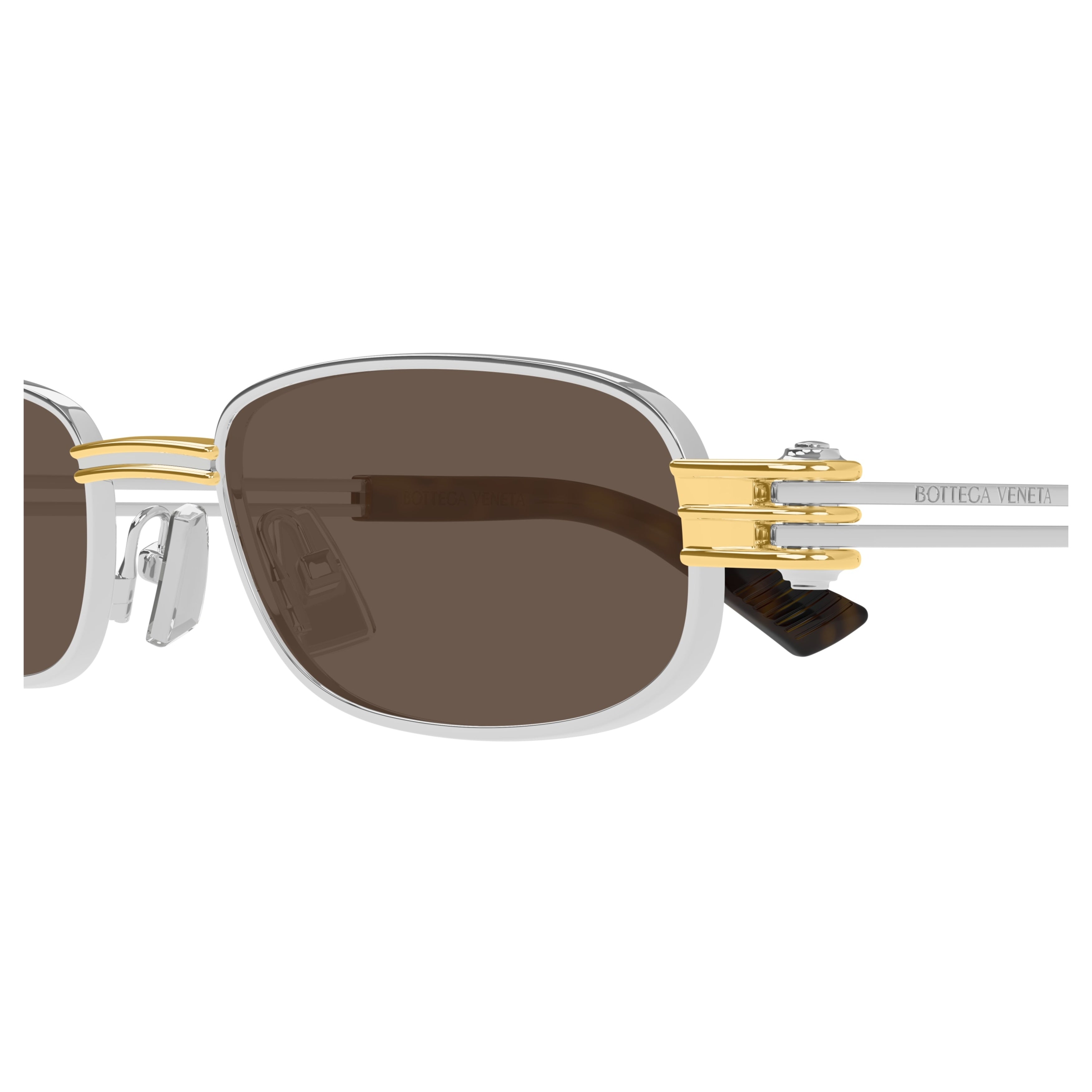 Bv1381s Rectangular Silver Metal Sunglasses