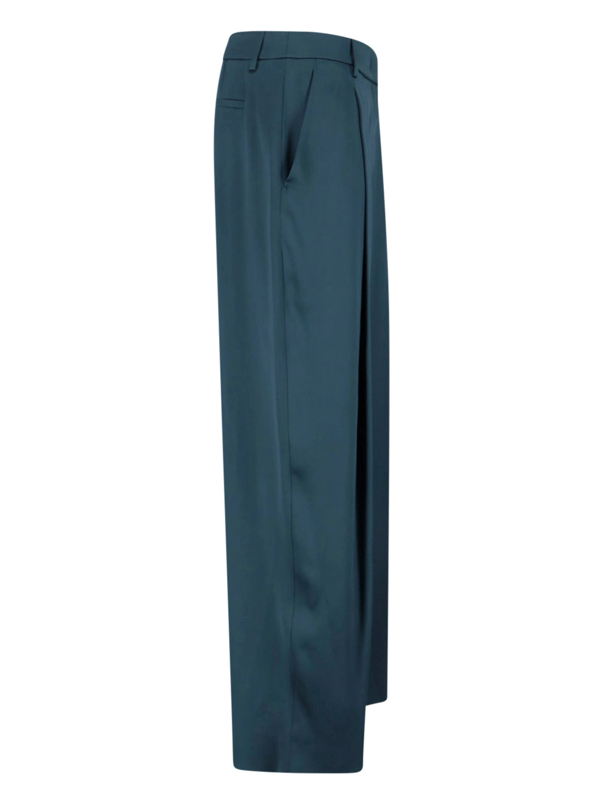 Silk Tailored Trousers – Green