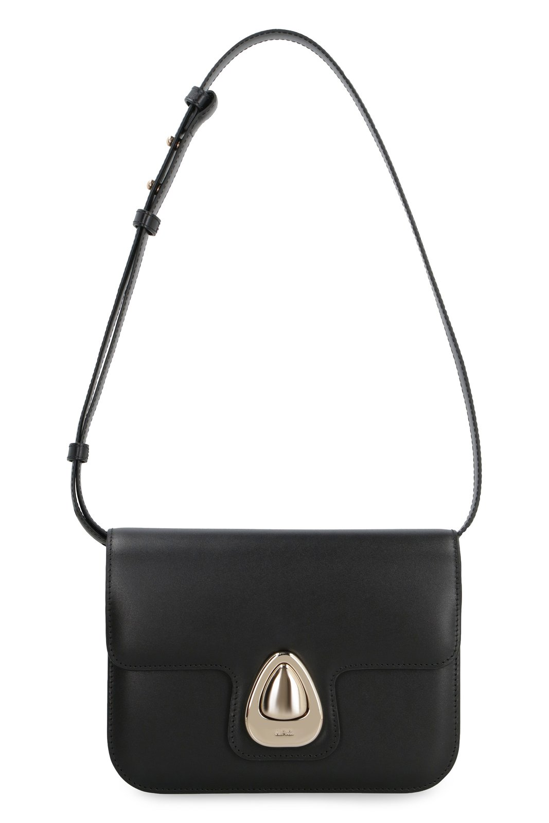 Structured Smooth Leather Shoulder Bag