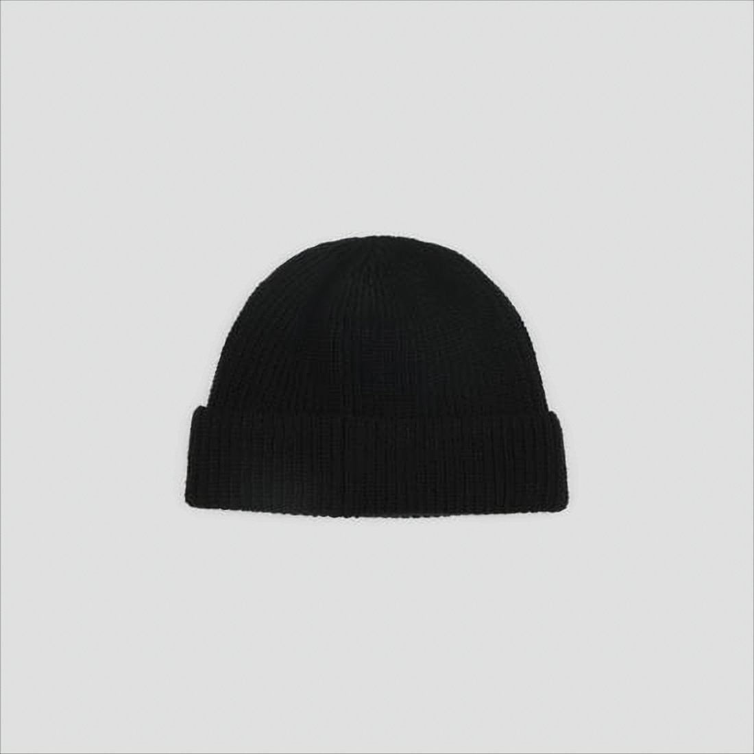 Ribbed Knit Beanie with Folded Cuff