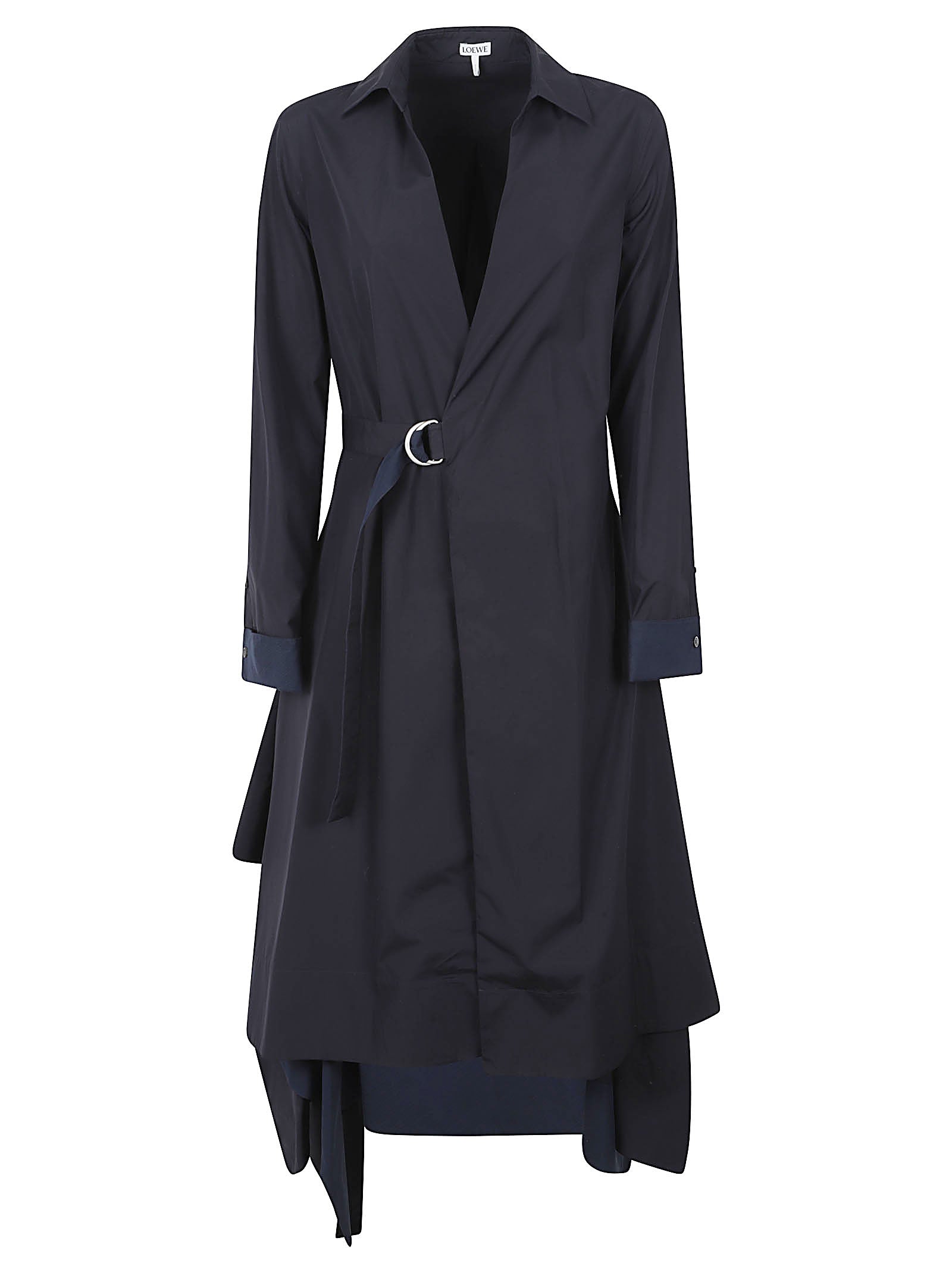 Asymmetrically Draped Midi Dress