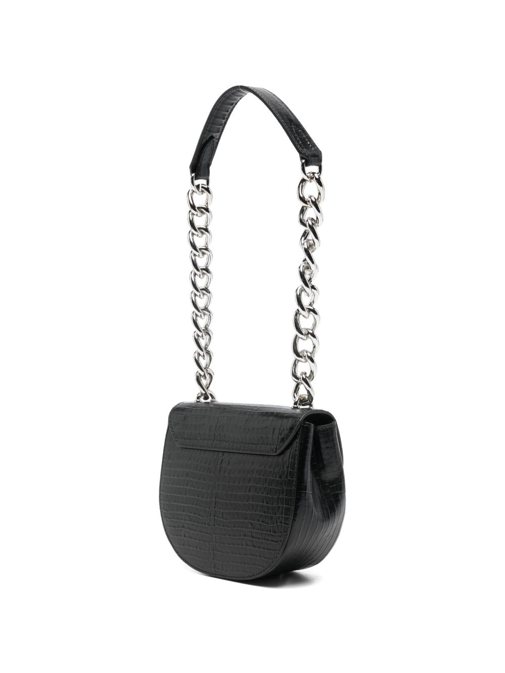 Croc-Embossed Shoulder Bag