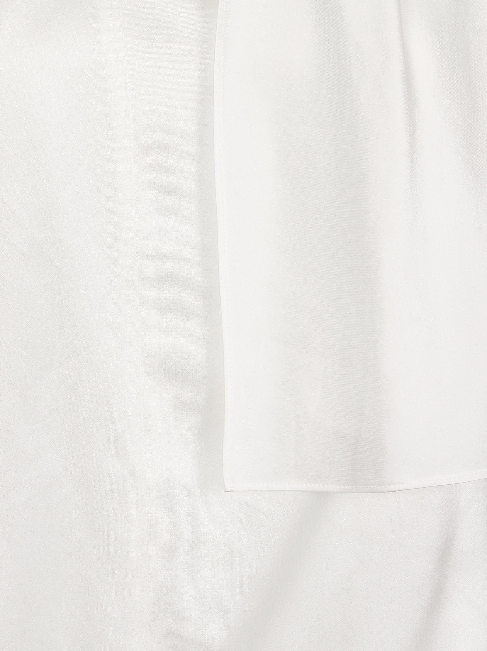 Sleeveless Silk Top with Draped Neckline and Flowing Detail
