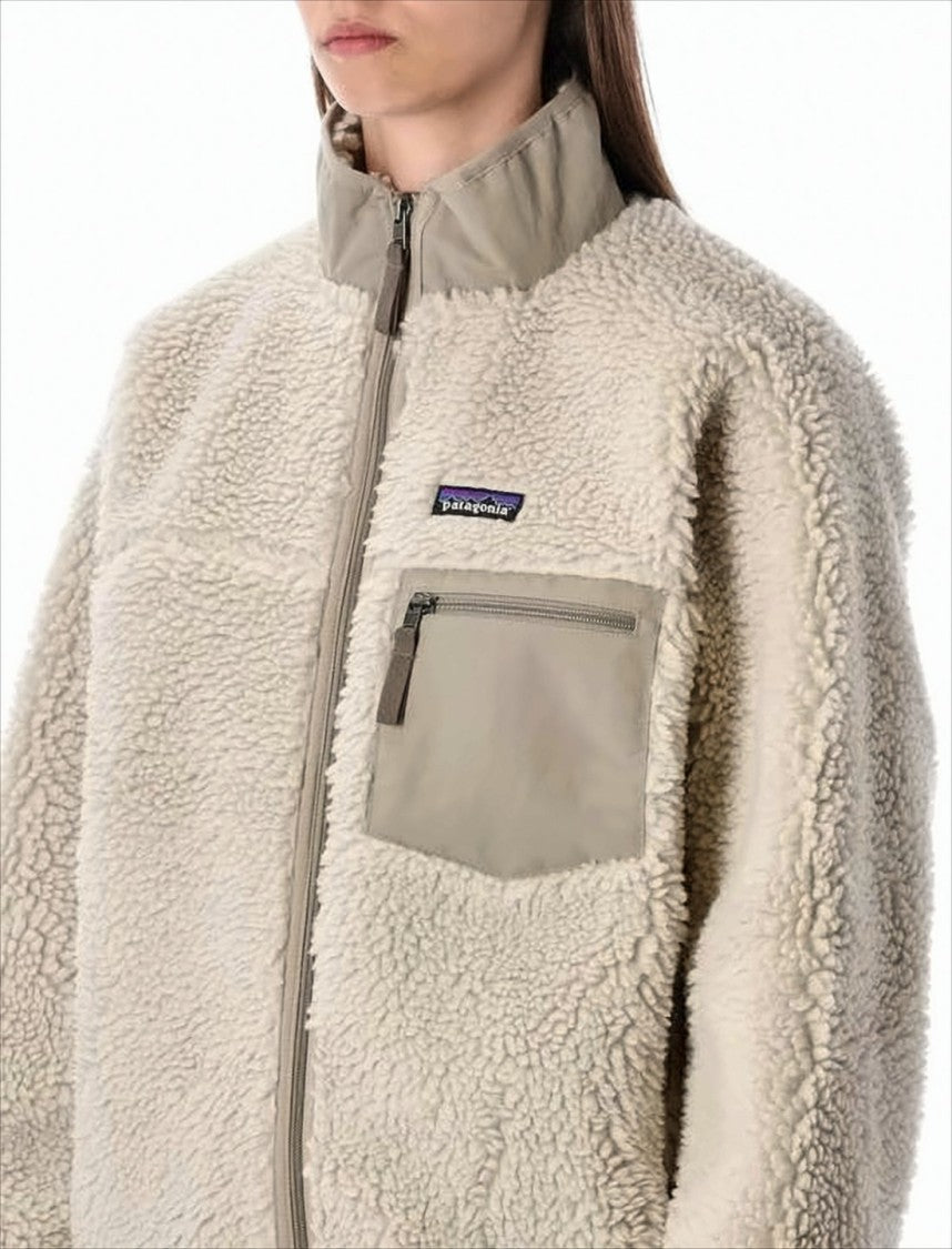 Plush Fleece Jacket with High Collar