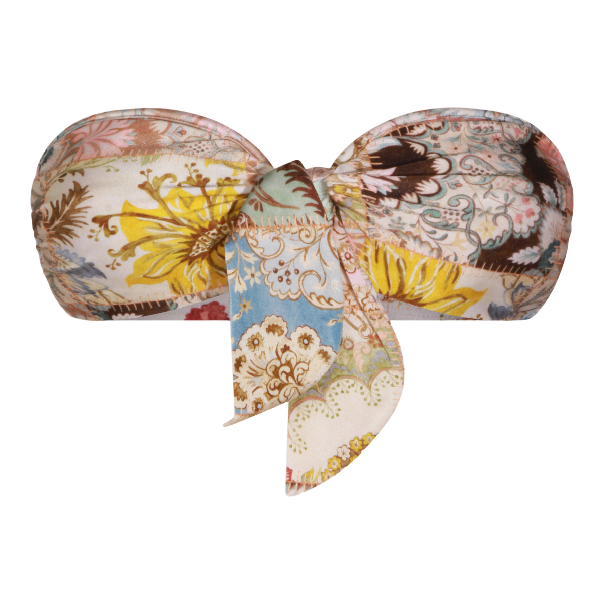Strapless Bandeau Top with Floral