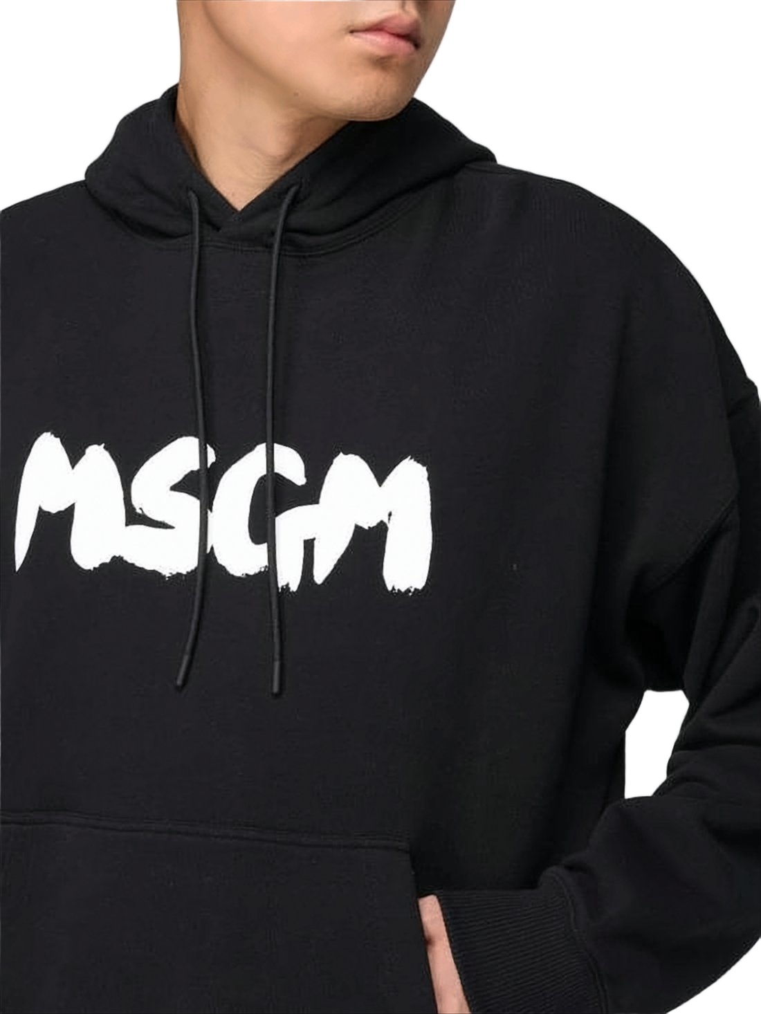 Relaxed Fit Hoodie with Contrasting Graphic Logo