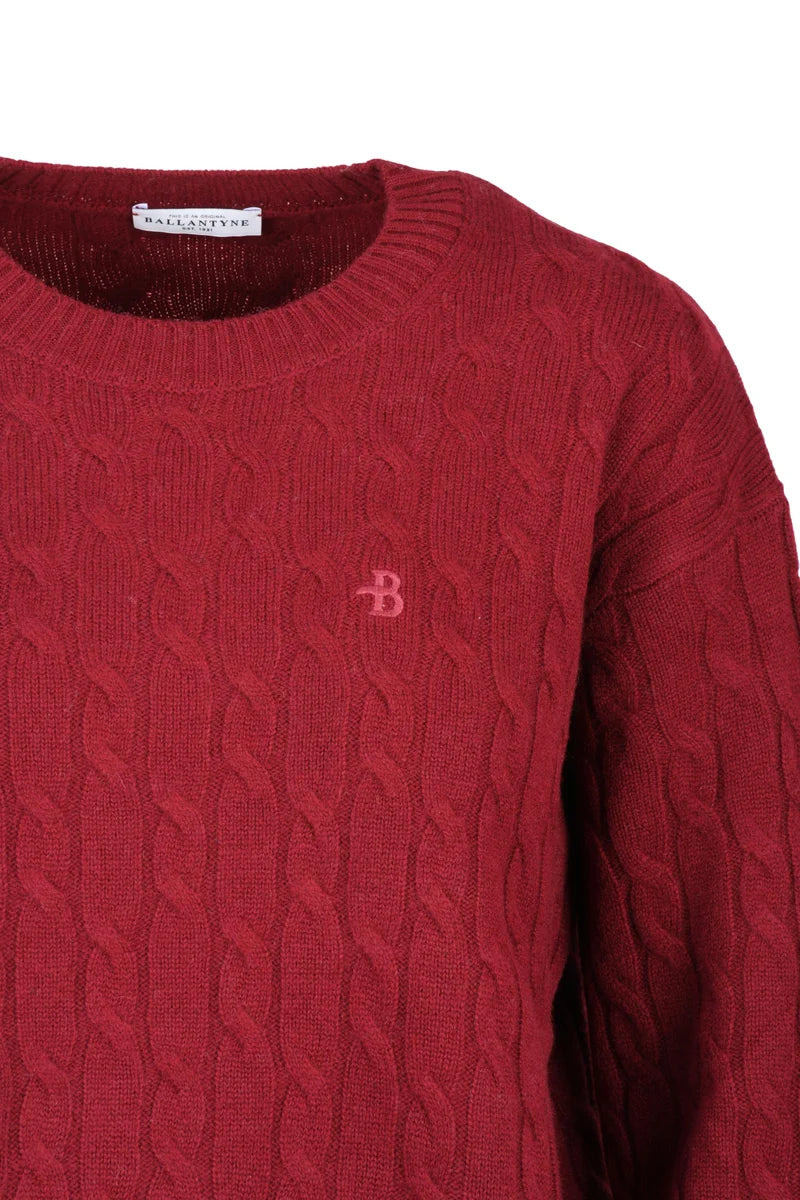 Crew Neck Sweater - Red