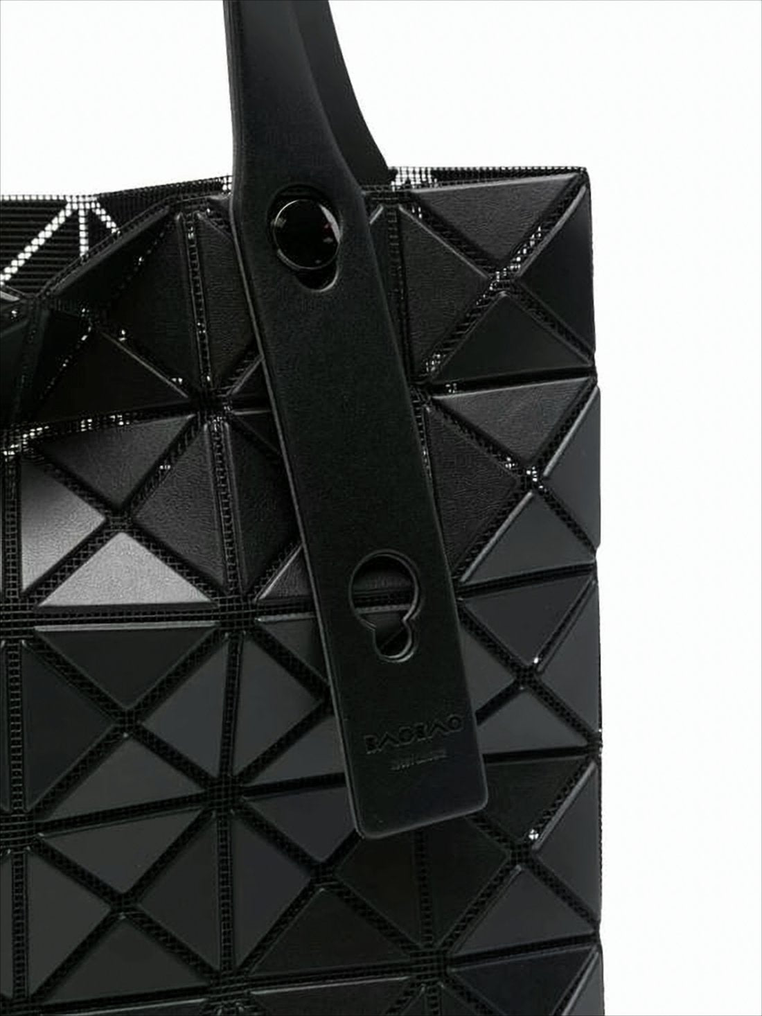 Geometric Faceted Black Tote Bag