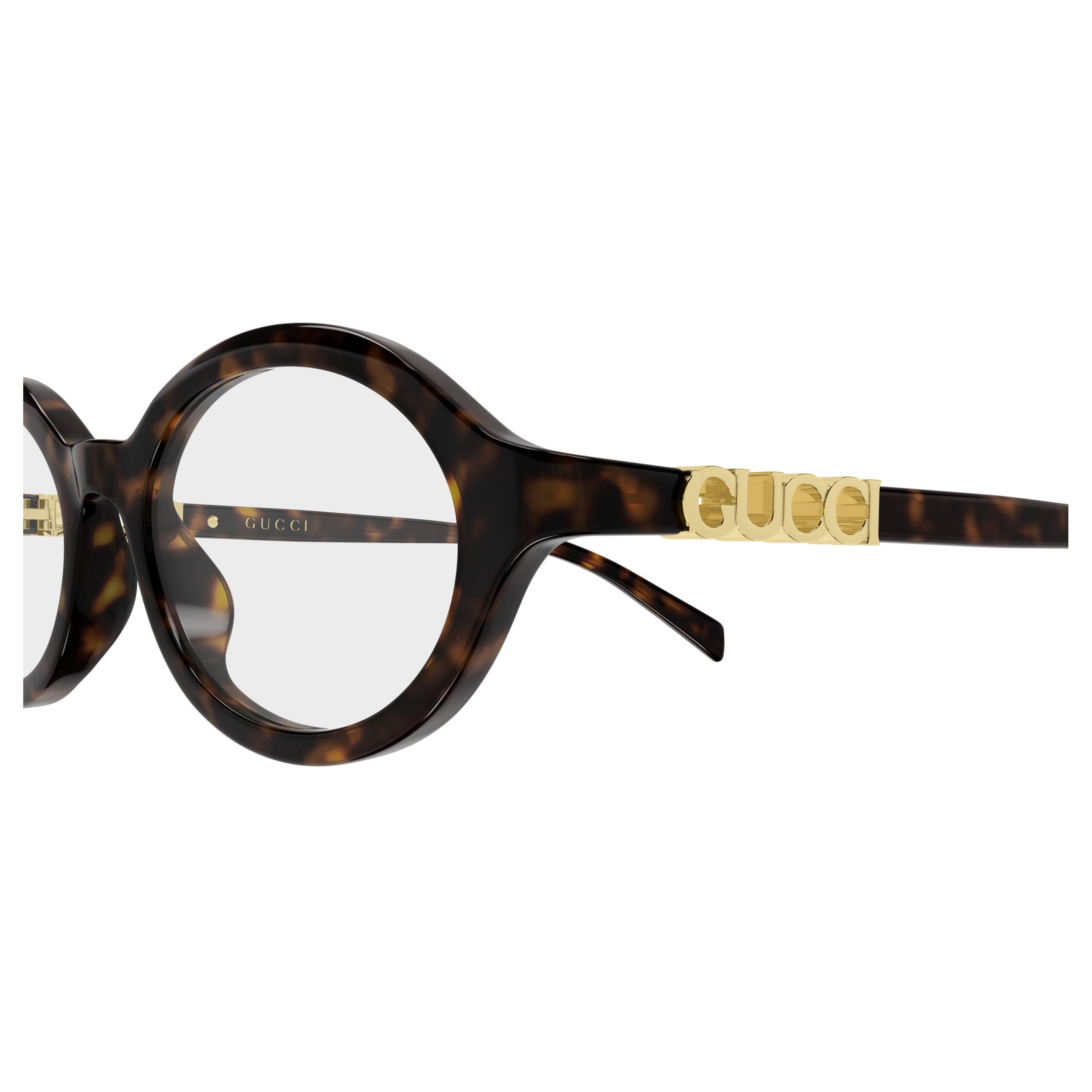 Round Tortoiseshell Acetate Eyeglasses with Gold-tone Accents