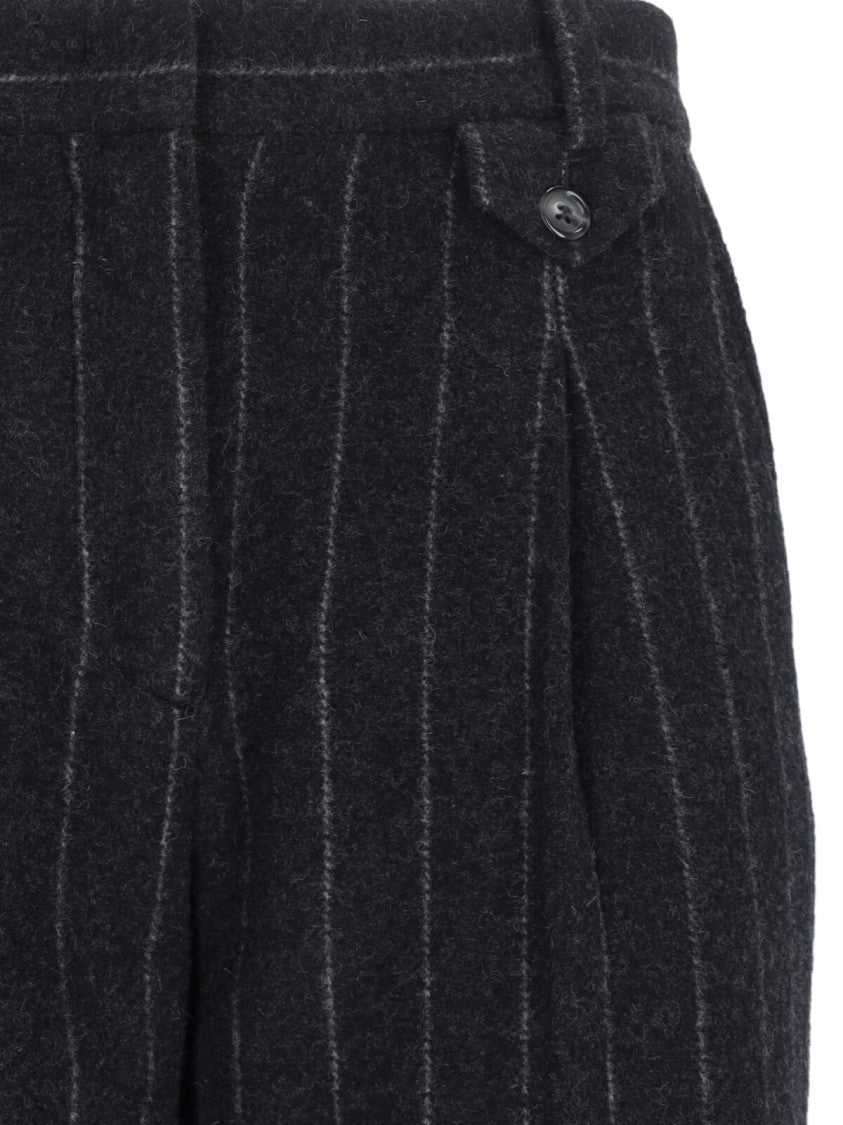 Tailored Trousers In Black Wool Blend